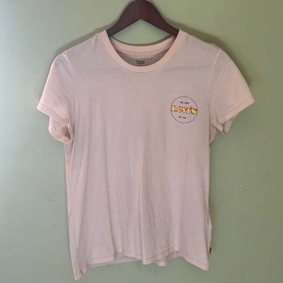 Levi's Women's Perfect Graphic Short Sleeve T-Shirt - Blush Peach - Picture 4 of 6